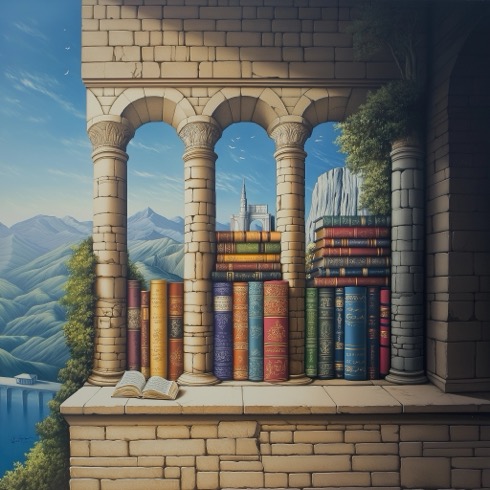 A visualization of the five knowledge sources combining into the Linguabase